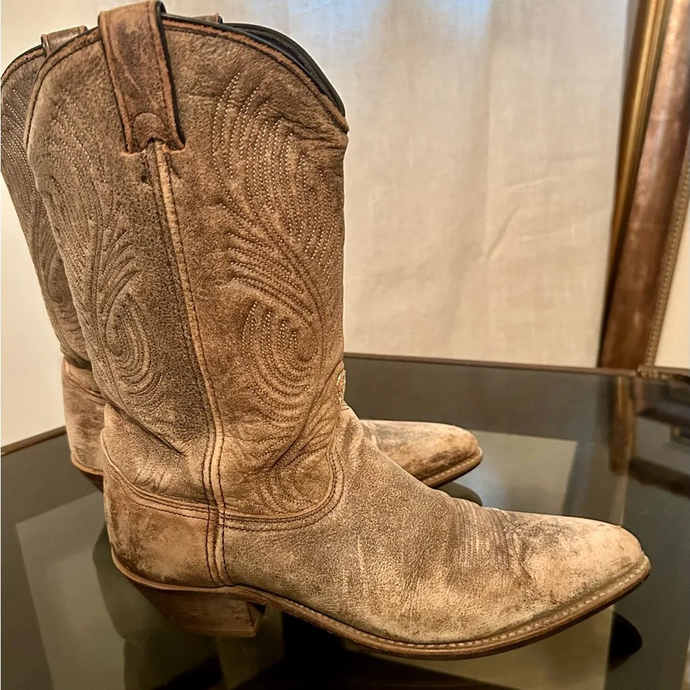 Soft leather cowboy boots - Picture 2 of 5
